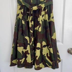 Elastic Waist camouflage skirt